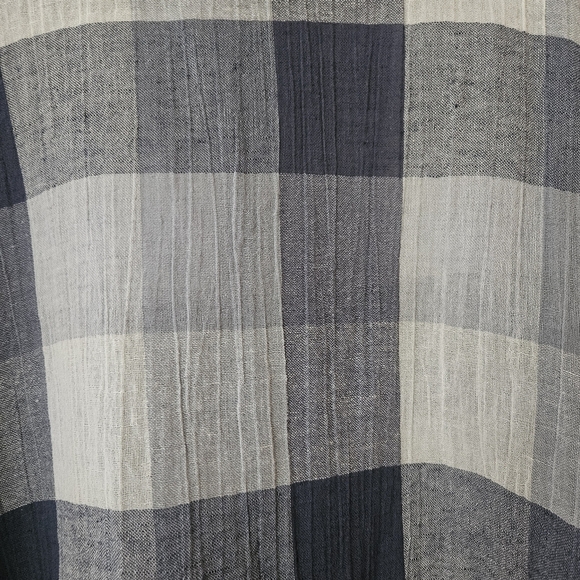 POL Women’s Blue and White Buffalo Check Oversized Top Sz Small Coastal Cowgirl - Picture 4 of 8